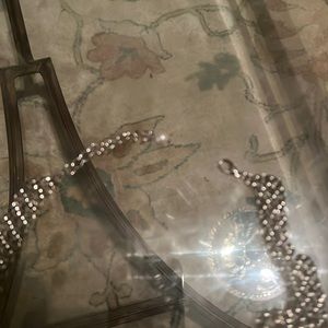 Thick chain with faux pearl fancy necklace